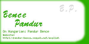 bence pandur business card